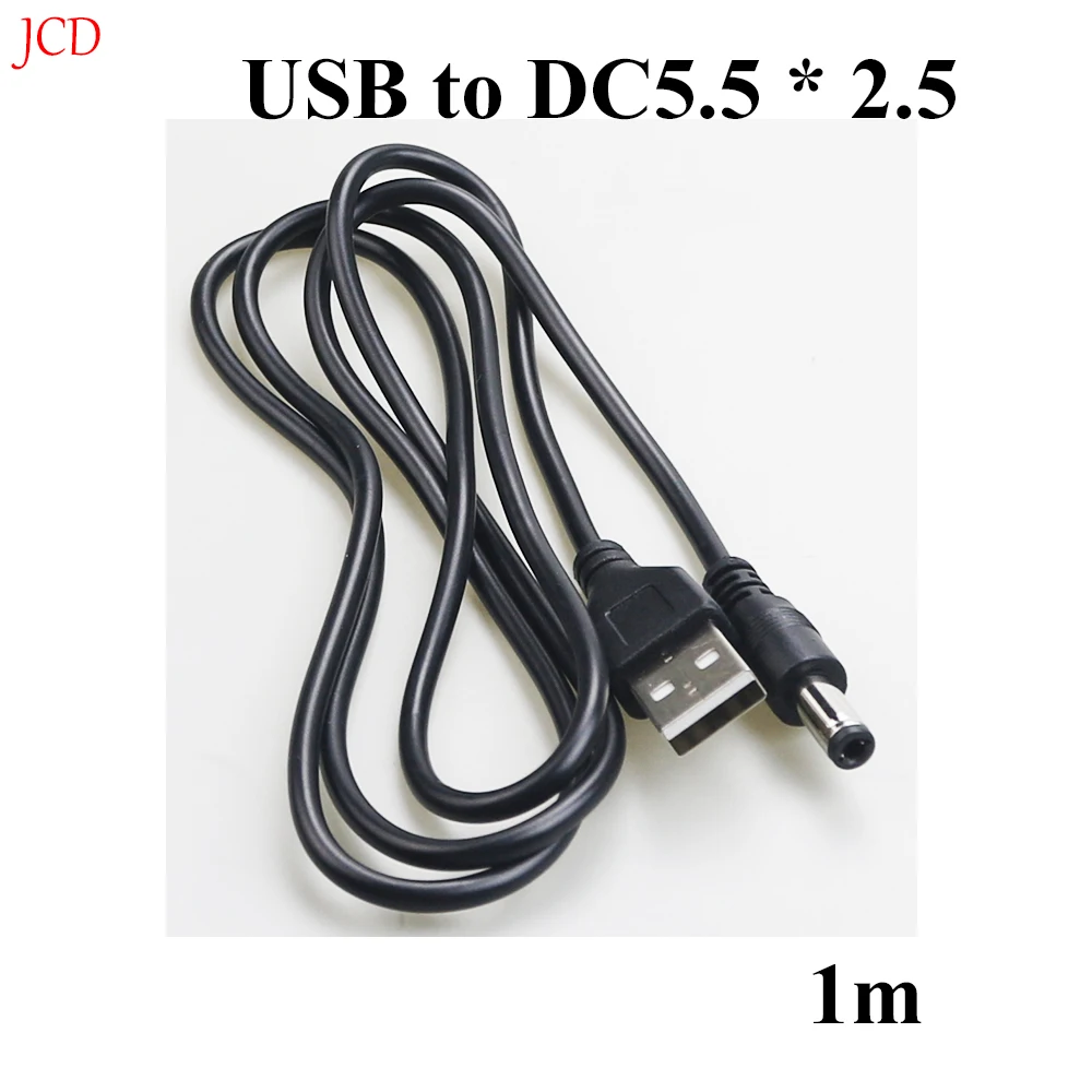 2A USB To DC 5.5 *2.5mm  Charging Electronic Data Line Copper Core data cable For Router speakers LED lights Power Cord Cable 1M