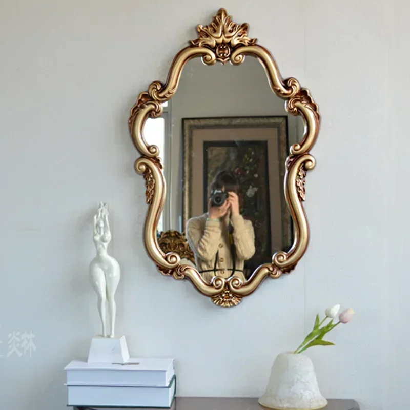 Floor Mirror Big Dressing Bath Mirrors Aesthetic Vintage Wall Bedroom Closets Irregular Spiegel Decoration Living Room Furniture