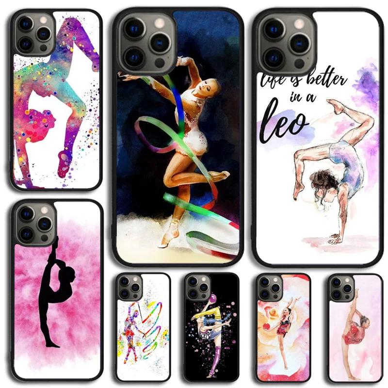 Gymnastics Oil Painting Phone Case Cover For iPhone 15 16 14 Plus 11 12 mini 13 Pro Max Apple X XR XS max