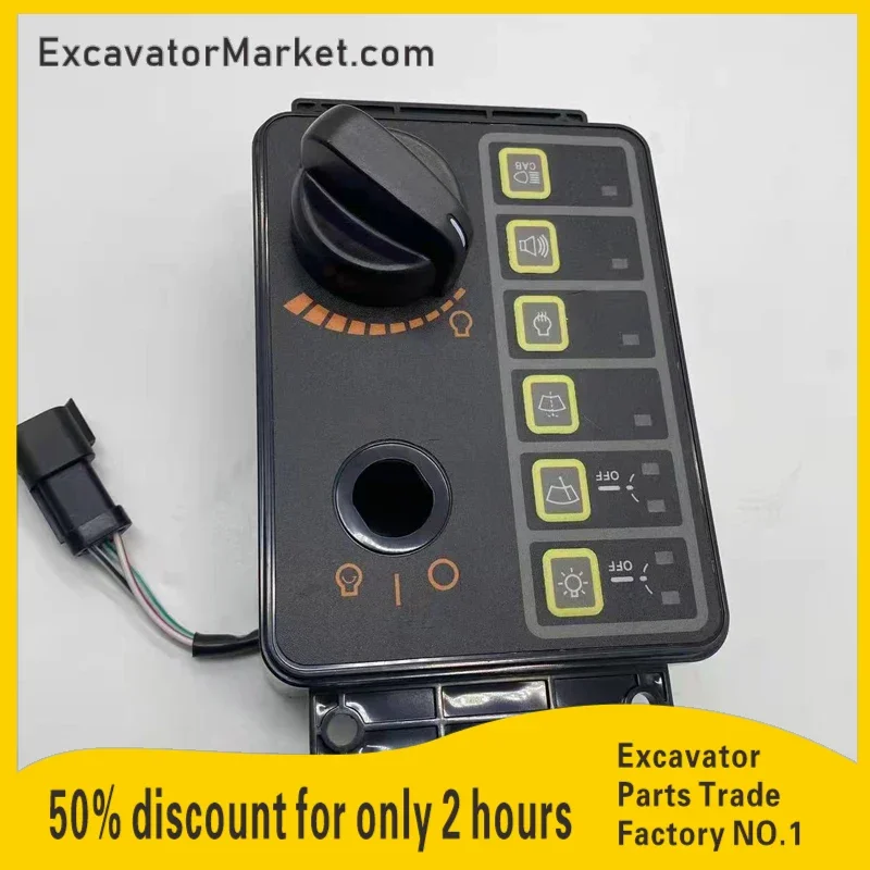 

Switch Assembly OE:21N8-20506 21N820506 For Excavator R130/225/150/215/80-7 new style Throttle Knob Controller