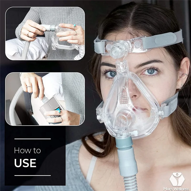 خرطوم CPAP العالمي مكون من قطعتين أنبوب عالمي باللون الرمادي والأبيض متوافق مع معظم الآلات