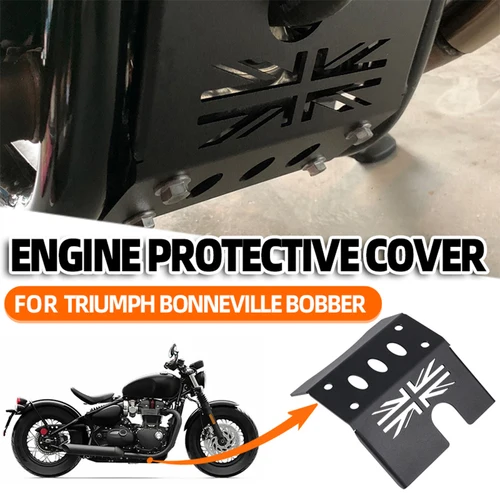 Imagen 2 del producto Para TRIUMPH Bonneville Bobber accesorios de motocicleta cubierta de protección de motor chasis bajo Protector placa de deslizamiento Protector de vientre