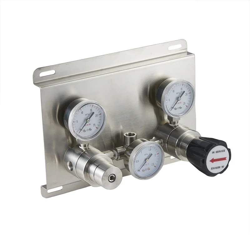 Dici Stainless Steel Gas Changeover Switching Control Panel Co2 Argon Helium Nitrogen Oxygen Gas Pressure Regulator