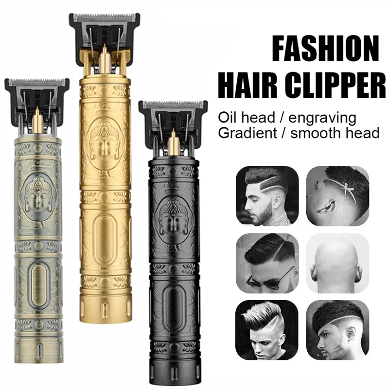 T9 Hair Clipper Vintage Beard Shaving Kits Mens USB Rechargeable Portable Hair Clipper Professional Electric Shaver Beard Barber