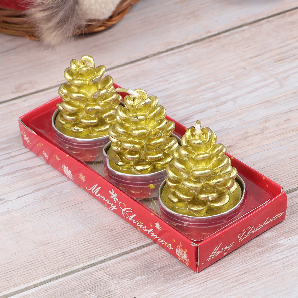 3 قطع من الصنوبر على شكل مخروطي هدية إبداعية لعيد الميلاد لتزيين العطلات، قطعة مركزية للطاولة، ديكور منزلي لحفلات الزفاف #1