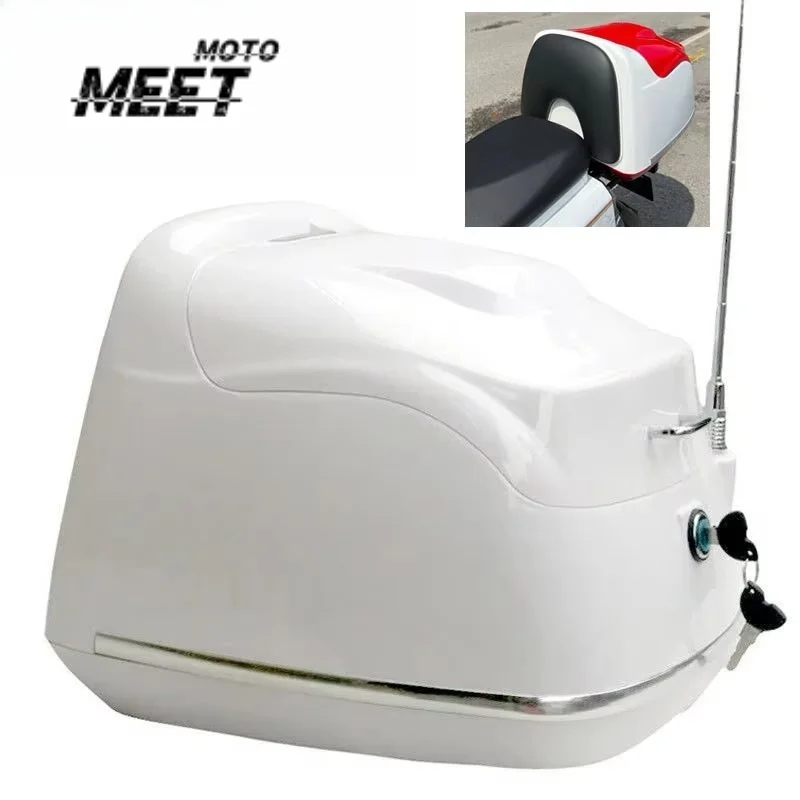 HOT 38L Tailbox Motorcycle Retro Electric Vehicle Tailbox Scooter Trunk Motorcycle Tail Box Top Case De Moto 탑박스 Motorcycle Box