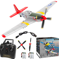 Upgrade Volantex P51D Red Mustang Airplane One-key Aerobatic 4-Ch RC Plane  Aircraft  W/Xpilot Stabilization System (761-5 )