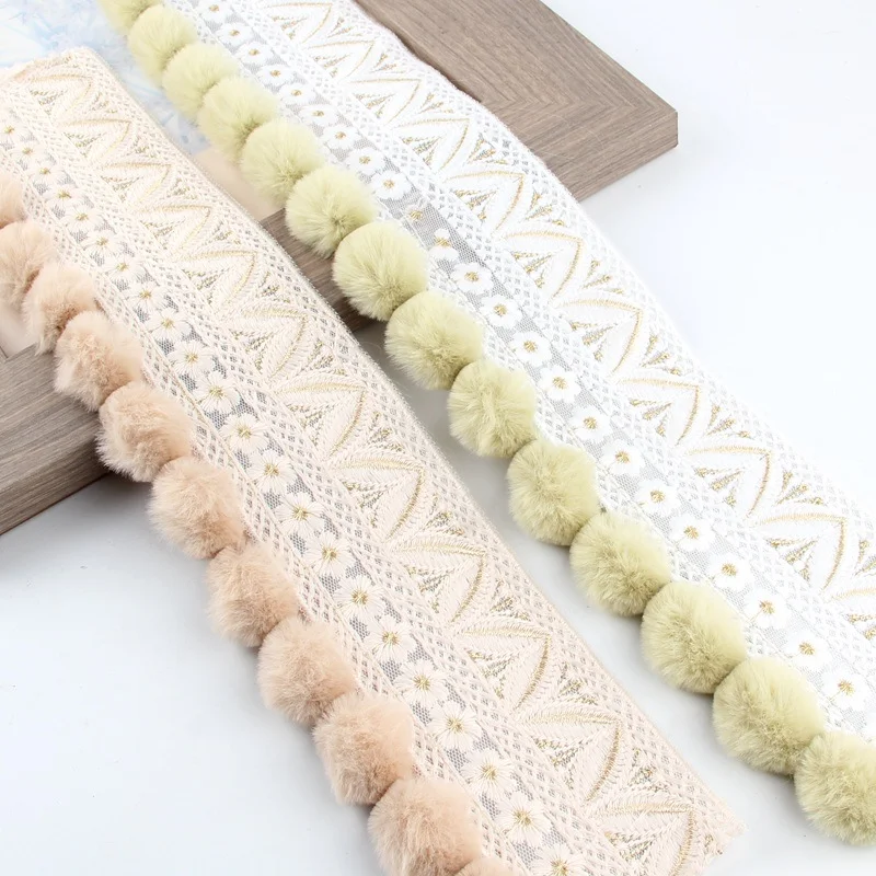 Lace Trim for Curtains Water-Soluble Adhesive Edging Lace Appliqué for High Precision Table Edging Seat Cushion Decorative T