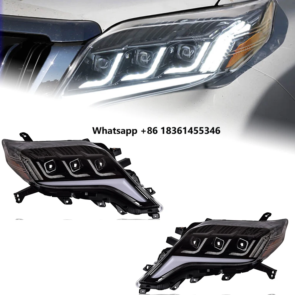

AKD Car Styling for Prado LC150 LED Headlight 2013-2017 Prado LED DRL Hid Head Lamp Angel Eye Bi Xenon Beam Accessories