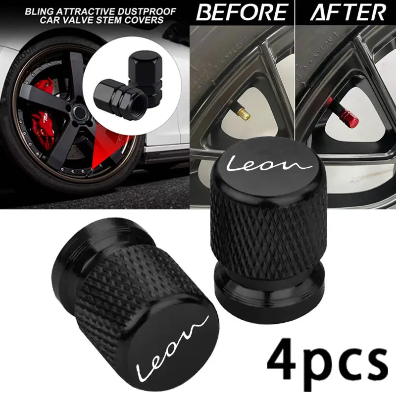 

Car Wheel Tire Valve Caps Tyre Stem Covers Airdust Waterproof For Seat leon mk3 mk2 5f mk1 fr 1p 2 TARRAC