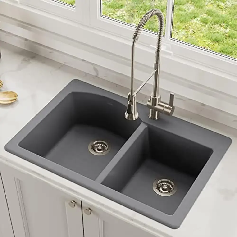 Dual Mount Granite Kitchen Sink 33