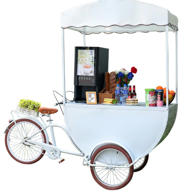 Multi-functional Cold Drink and Snack Cart for Street View Stall, Night Market, Instant Noodles and Ice Powder