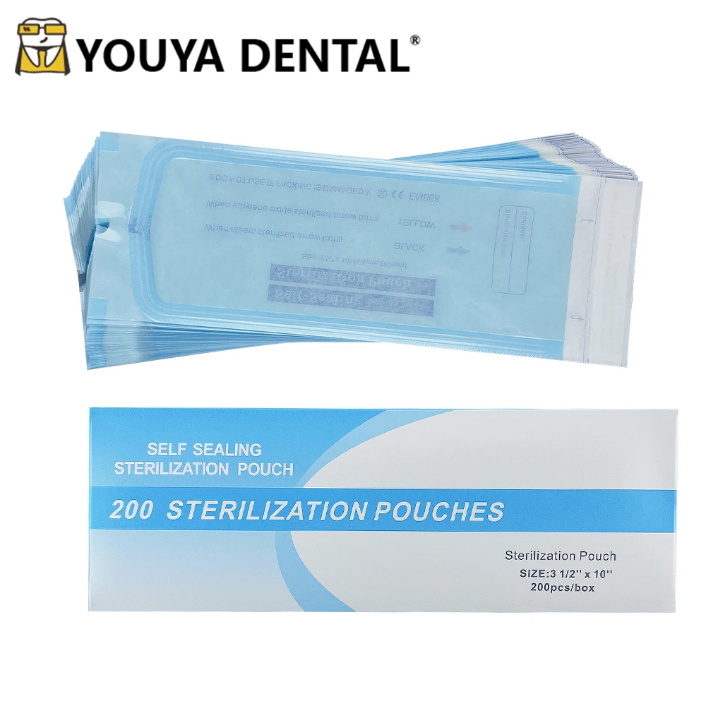 

200pcs/box Dentistry Sterilization Self Sealing Pouch Bags Disposable Bags for Dental Instrument Sterilization Pouch