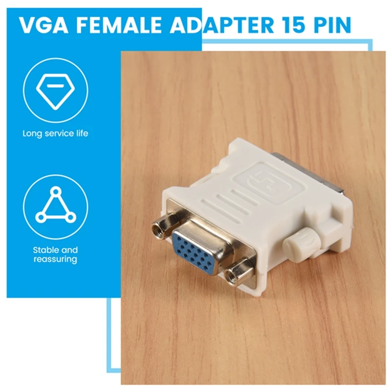 HOT semoic DVI male adapter (DVI - D 24 1) to female VGA (15-pin)