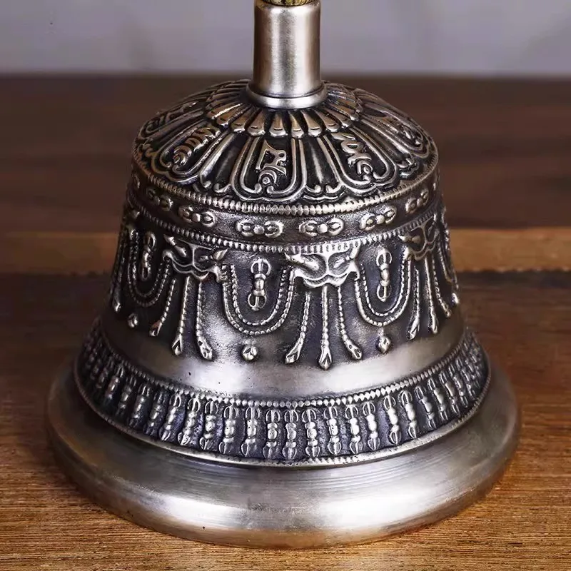 Pure copper, five-strand Vajra bell, Tibetan Buddhist ritual instrument, clear and resonant sound, 16cm high