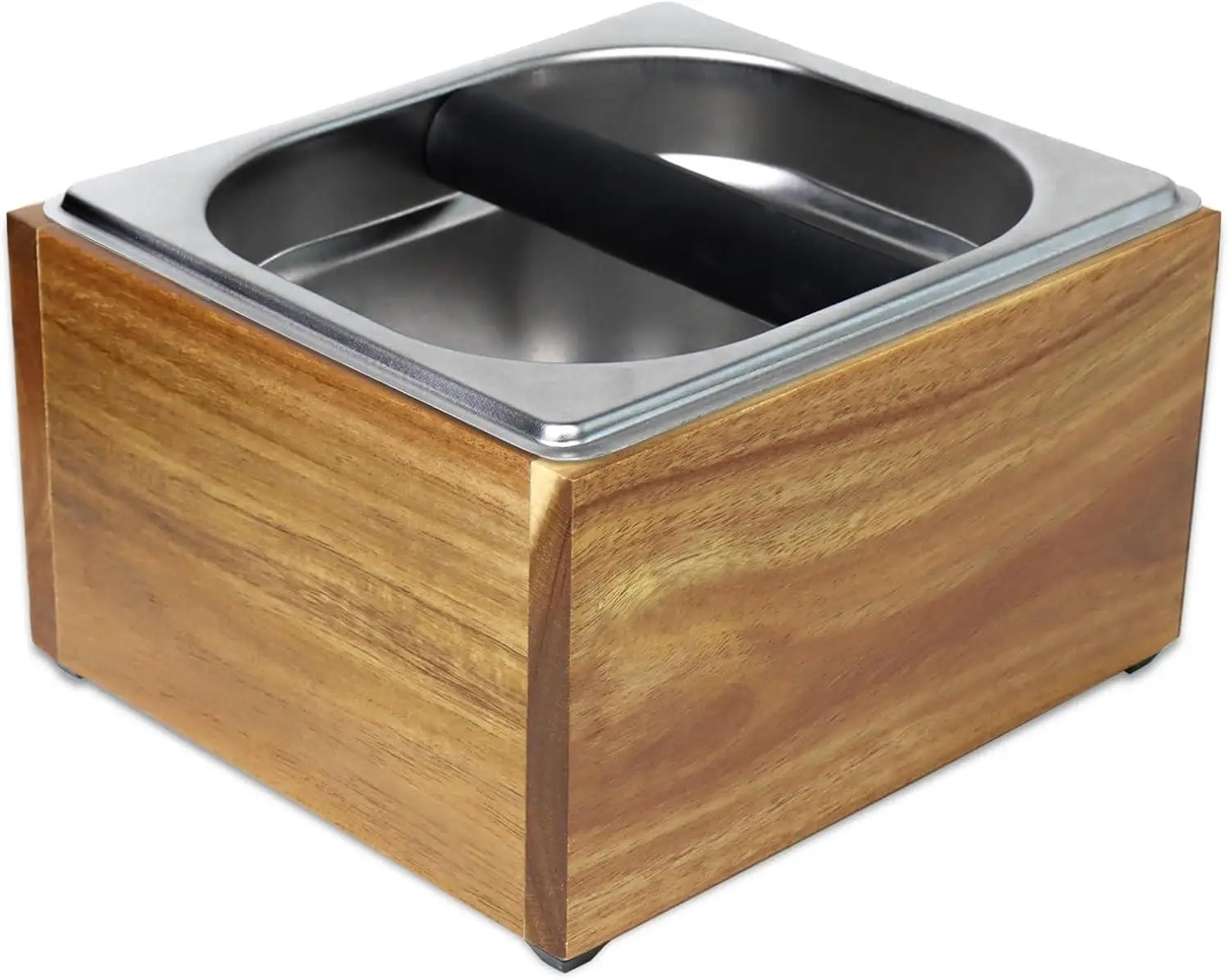 hot saltEasy Clean Stainless Steel Knock Box Durable Metal Espresso Knock Box for Coffee Shops and Home Use