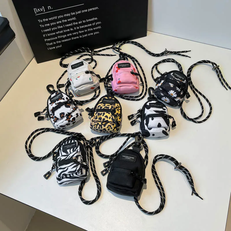 Women Small Bag Mini Lipstick Headphones Trendy Fashionable Pendant Bag Simple Niche Design Fabric Crossbody Single-shoulder Bag