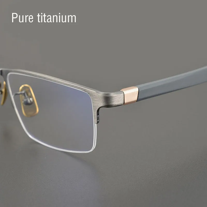 Pure Titanium Glasses Frame Men Titanium Alloy Prescription Eyeglasses Super Light Spectacles Optical Myopia Glasses Frame