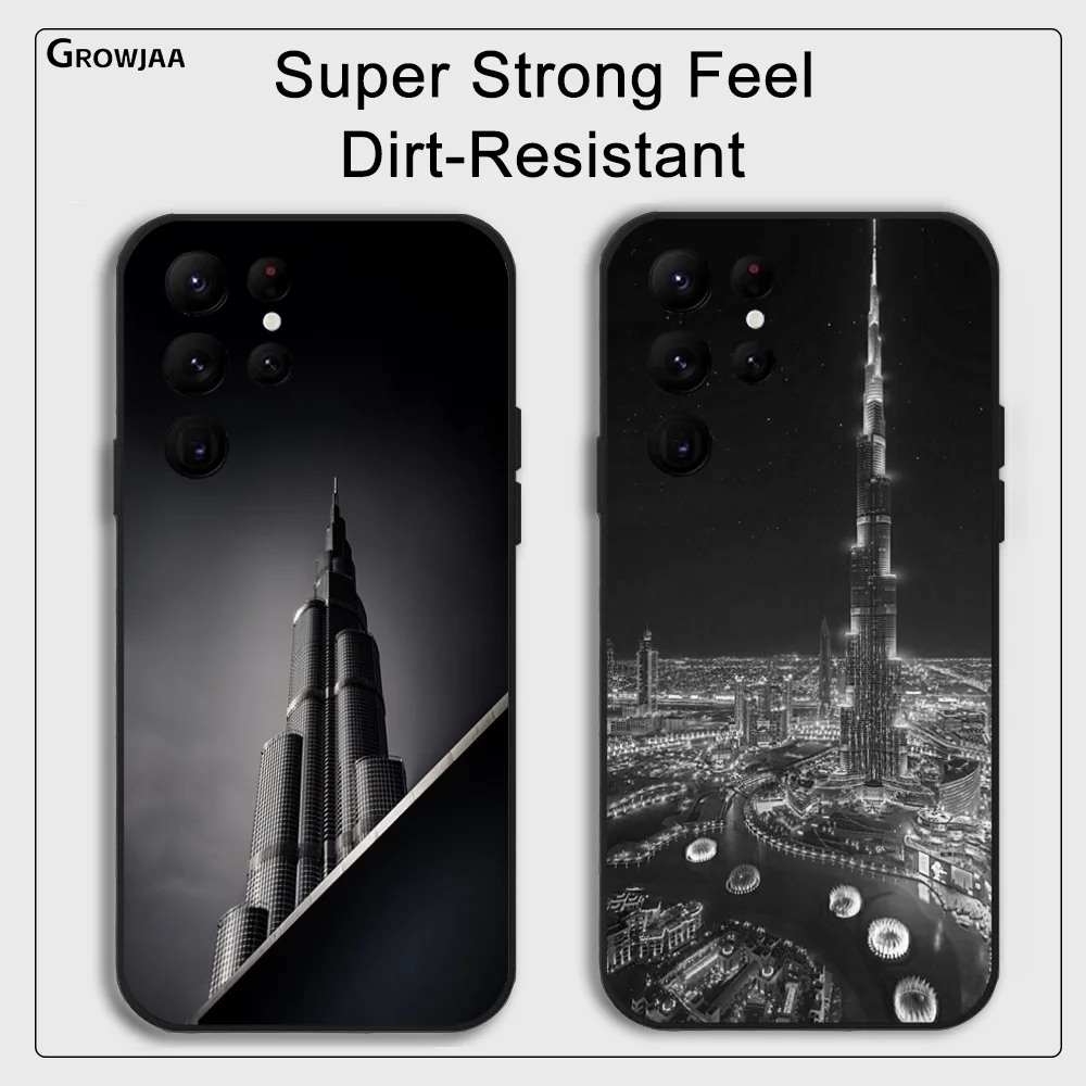 Dubai Night View Phone Case for Samsung Galaxy S24 Ultra S22 S23 Ultra S21 S20 5G Protective Silicone TPU Funda