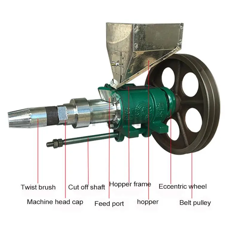 16 Use Snack Extruder 25Kg/h Corn Rice Food Puffing hine Twisted Hollow Stick Solid Crispy Popper Bulking hine