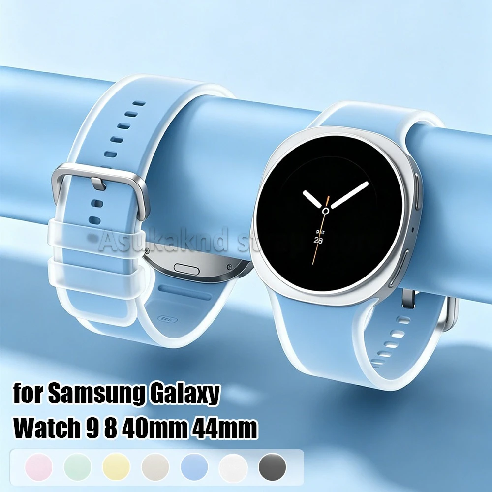Silicone Translucide Bracelets for Samsung Galaxy Watch 9 8 40mm 44mm Watch Strap for Watch 8 Classic 46mm Replacement Watchband