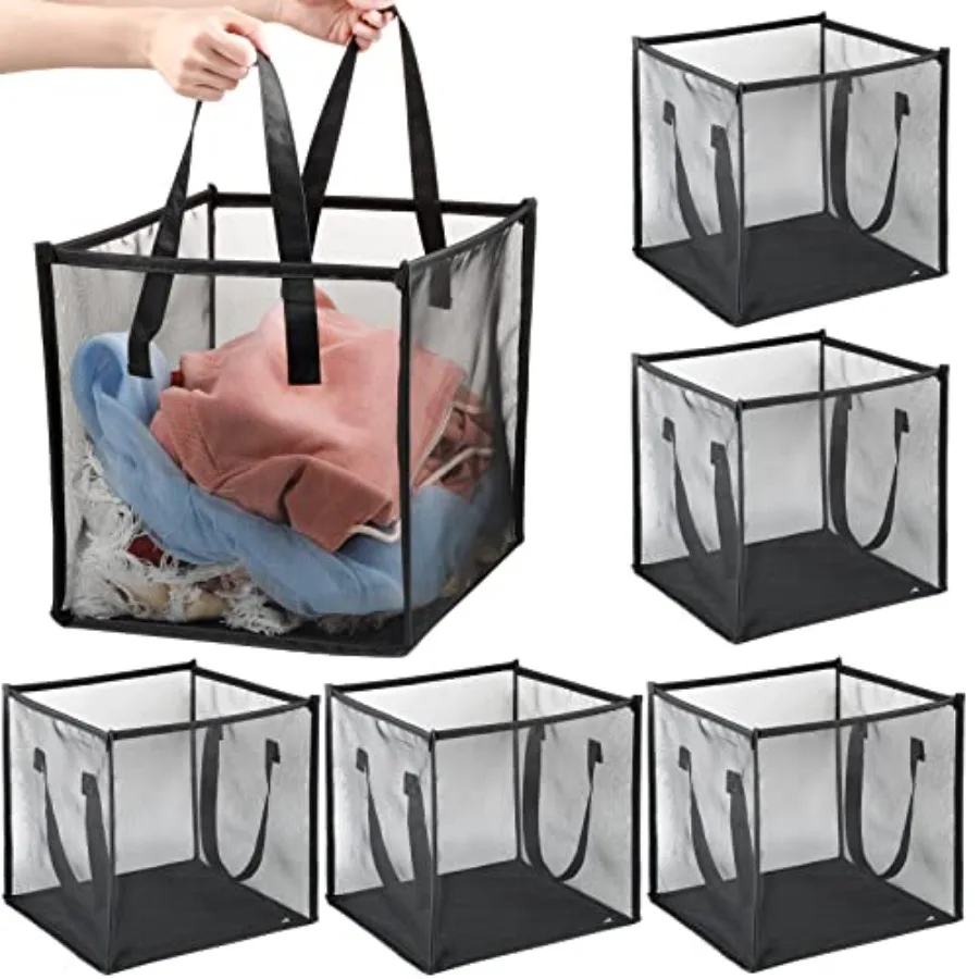 

Складная корзина для белья Pack Popup с ручками, сетчатая, портативная, однослойная, для хранения одежды