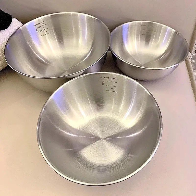 304 food grade stainless steel,kitchen salad cooking basin, straight edge bowl