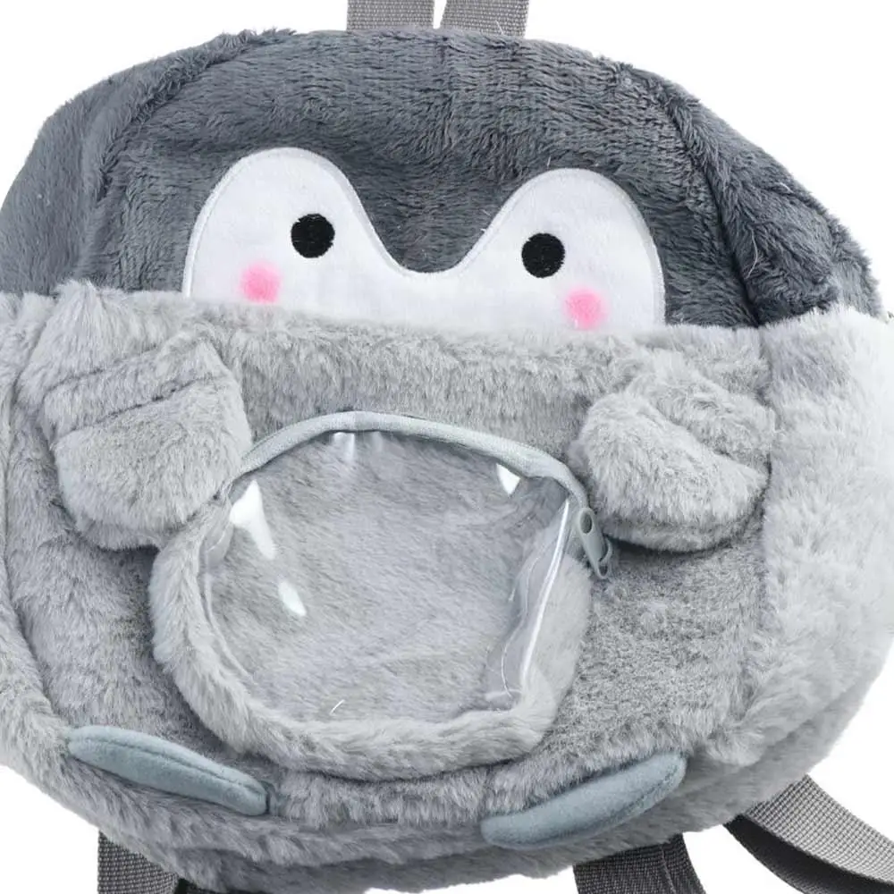 Einfacher transparenter Pinguin-Rucksack mit großem Fassungsvermögen und Anhänger, Cartoon-Puppentasche, JK Lolita, Geldbörse, Kinder, Schultasche, Geschenk