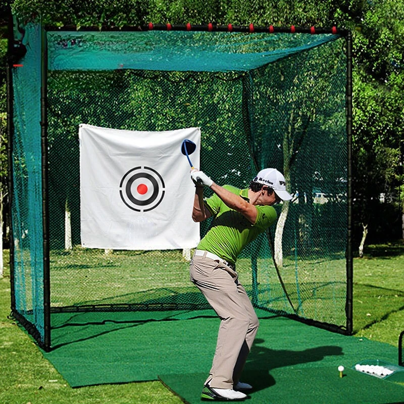 3x3x3m Golf Training Aids Outdoor Driving Hitting Net Chipping Practice Cage