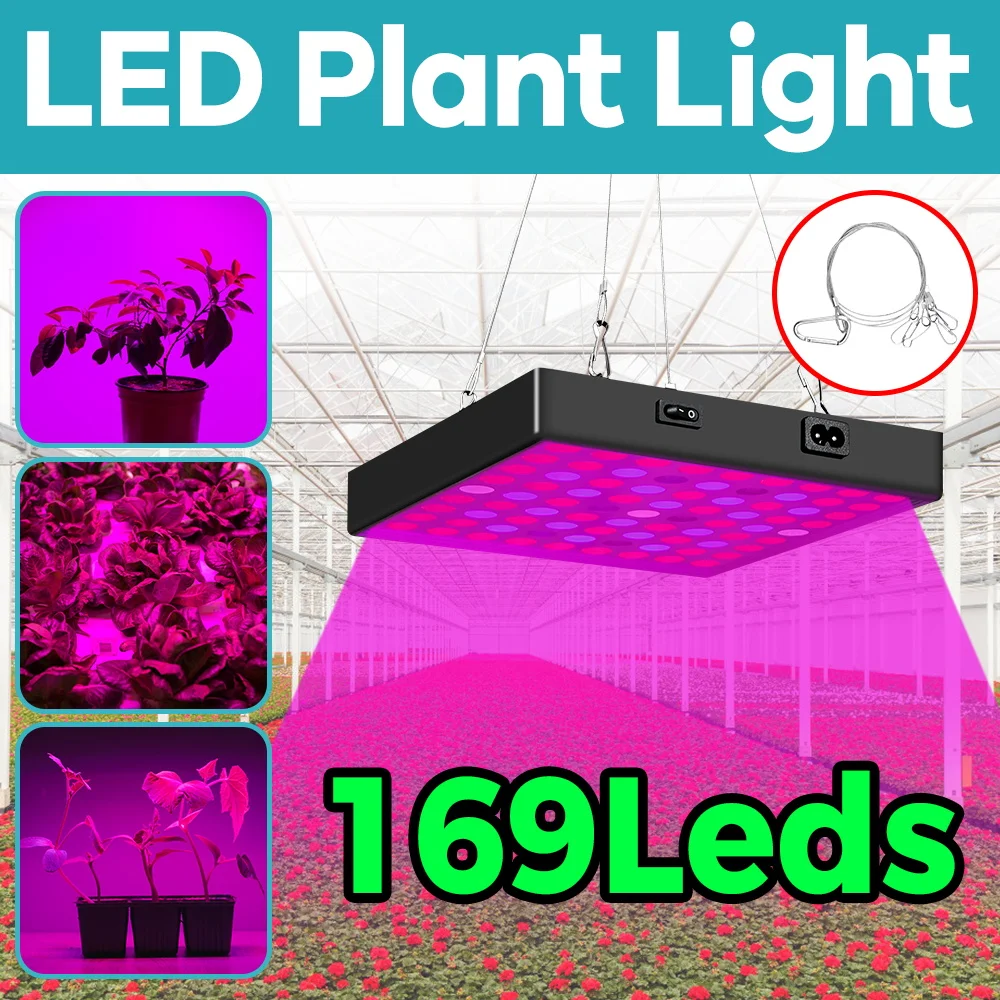 

LED Full Spectrum Grow Lights 220V/110V Sunlight UV IR Hydroponic Plant Fill Lamp Greenhouse Tent Vegs Growth Cultivation Lamps