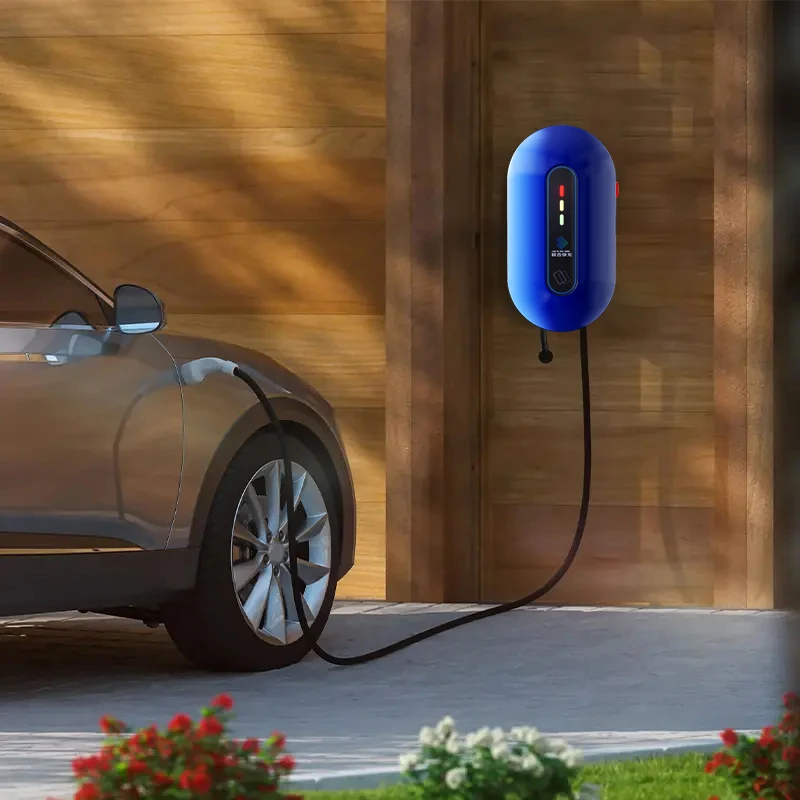 Electric Car Charging Station New Energy Vehicle Accessories 7kW Home Use Car Charging Pile Wall-mounted Type2 Gbt Ev Ac Charger