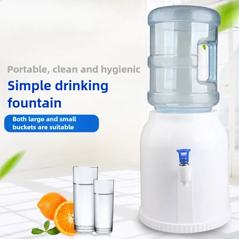 MINI Desktop Water Fountains Bucket Holder Gallon Drinking Bottle Dispenser Base Barrel Manual Pump Watering Pressure Tap Faucet