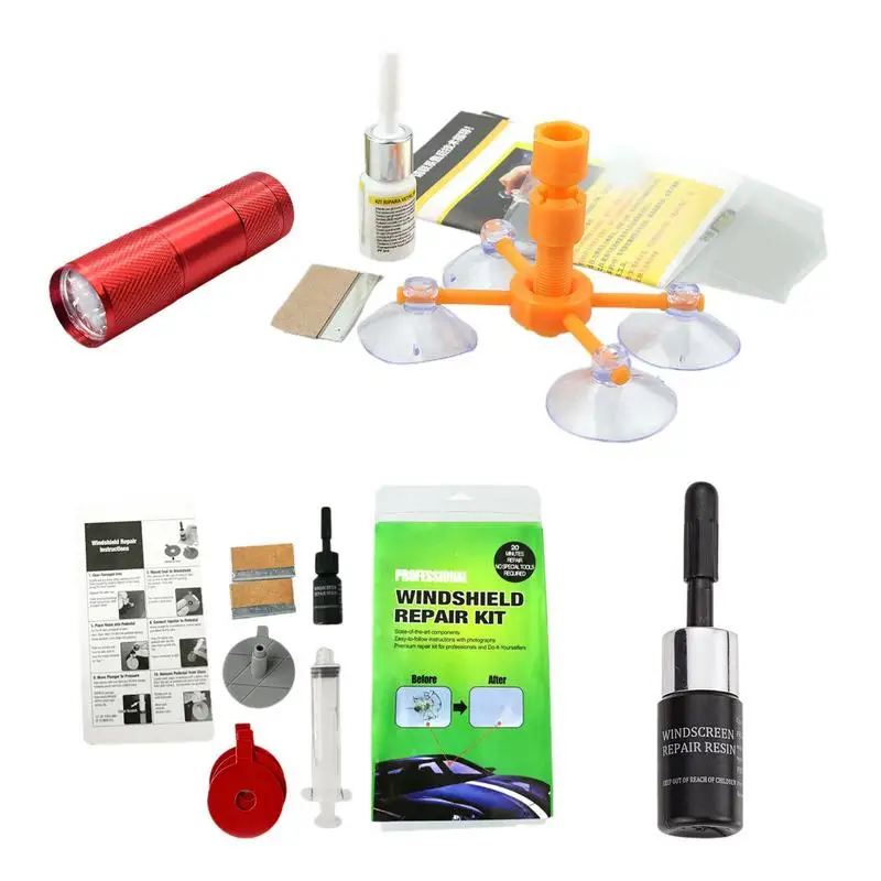 

Windshield Repair Kit Windshield Repair Fluid Glass Fixer Scratch Remover For Glasses Repair Liquid For Chips Cracks Tool Set