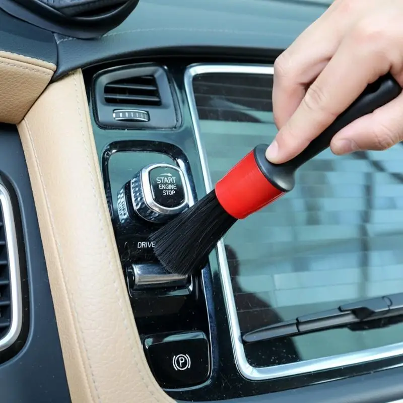 5PCS Car Detailing Brush Set Premium Fiber Multifunction Cleaning Brush For Cleaning Wheels Engine Interior Air Vents Wash Kit
