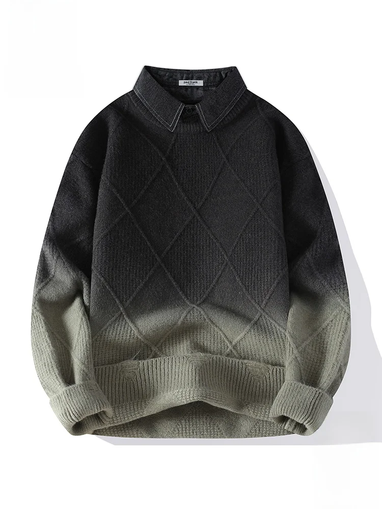 

Мужской трикотажный свитер Paul Frank: мягкий, удобный, свободного кроя, осенний, повседневный, модный, с дизайном обезьяны Big Mouth Monkey