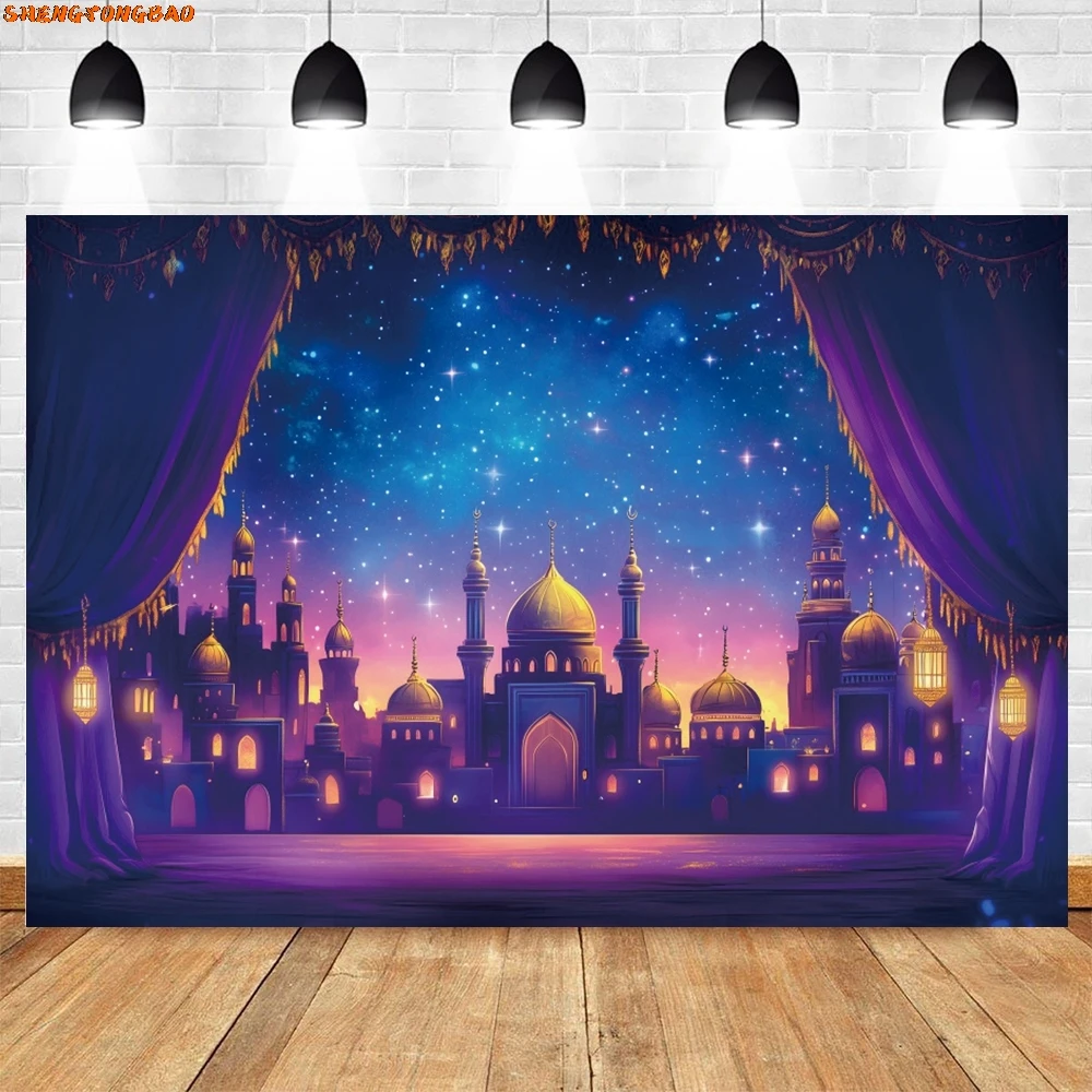 Arabian Moroccan Nights Photography Backdrop Aladdin Birthday Party Decor Banner Baby Shower Photo Background Photobooth Props