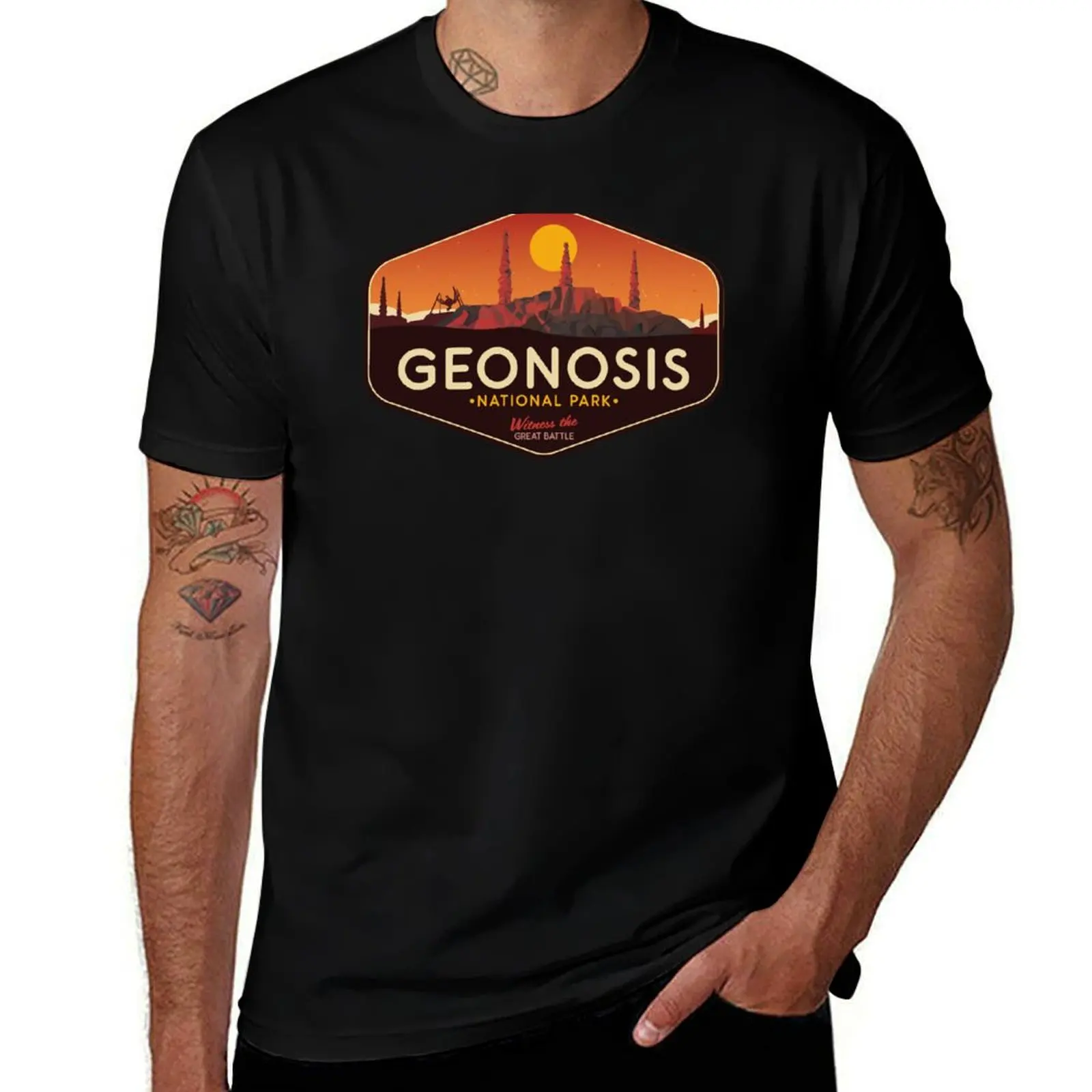 

Geonosis National Park - Witness the Great Battle! T-Shirt man t shirt graphic men t shirt cotton 100%