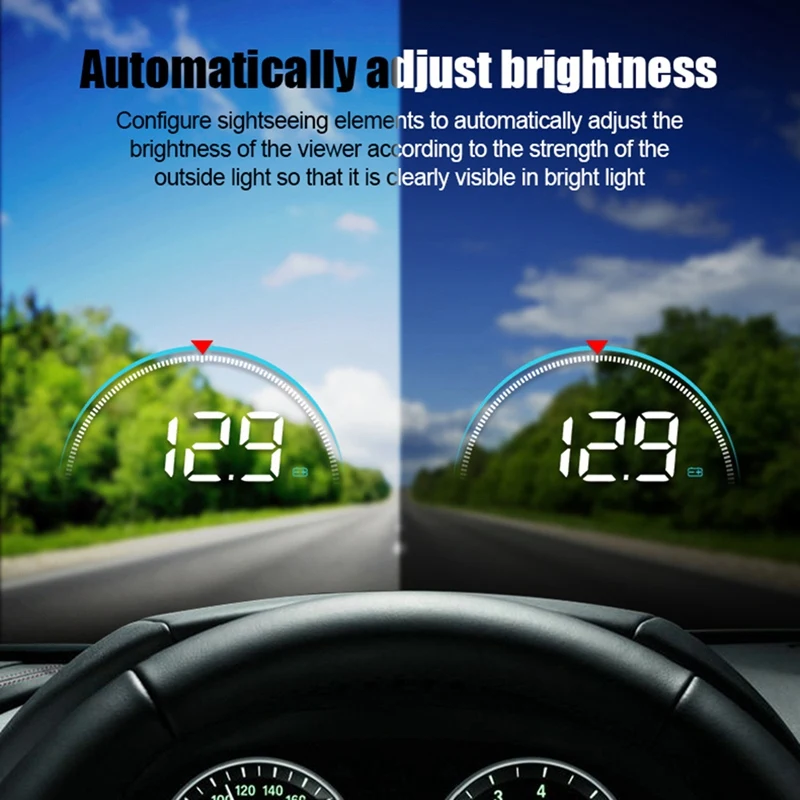 M8 HUD Head-Up Display OBD Car Display Speedometer Universal Easy Install Easy To Use