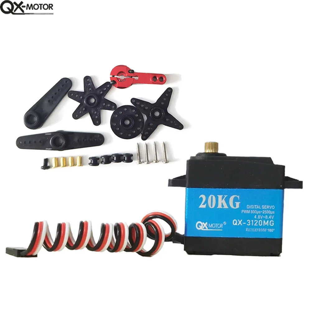 Qx Hoog Koppel Waterdichte Servo 35Kg 30Kg 25Kg 20Kg Hoge Snelheid Metalen Versnelling Digitale Servo Baja Servo Voor 1/8 1/10 Schaal Rc Auto 'S