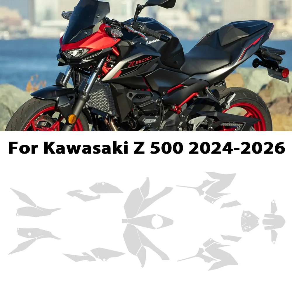 For Kawasaki Z 500 Z500 2024-2026 TPU Transparent Protective Film PPF Motorcycle Anti-scratch Invisible Car Cover