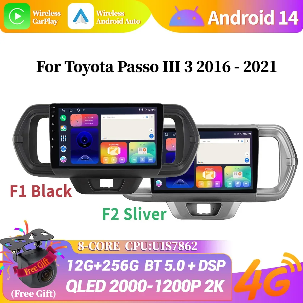 

Android 14 For Toyota Passo III 3 2016-2021 Car Radio Navigation WIFI 2DIN Wireless Carplay 4G GPS Multimedia Stereo Screen