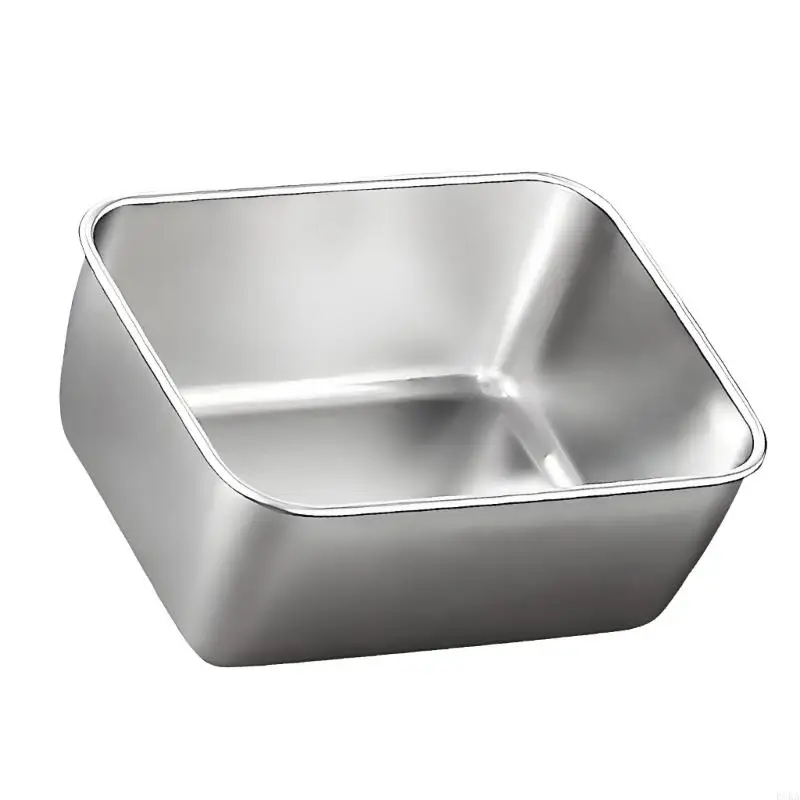 Rectangular Stainless Steel Tray Containers for Kitchen Prep and Serving