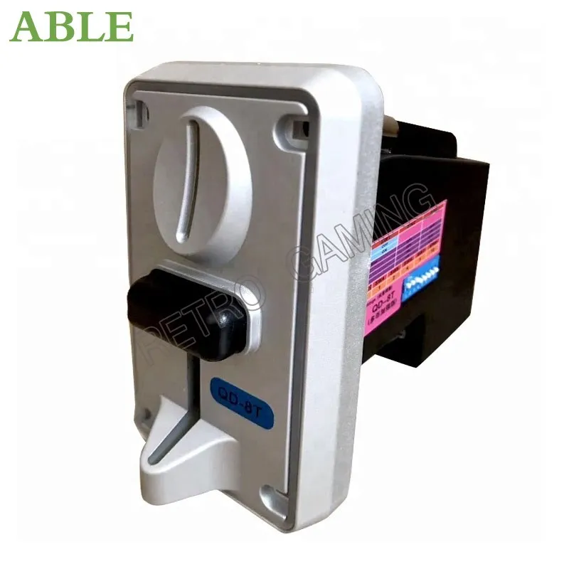 QD-8T Black Multi Coin Acceptor Coin Selector Vending Machines Arcade Part Coin Validator Token Acceptor