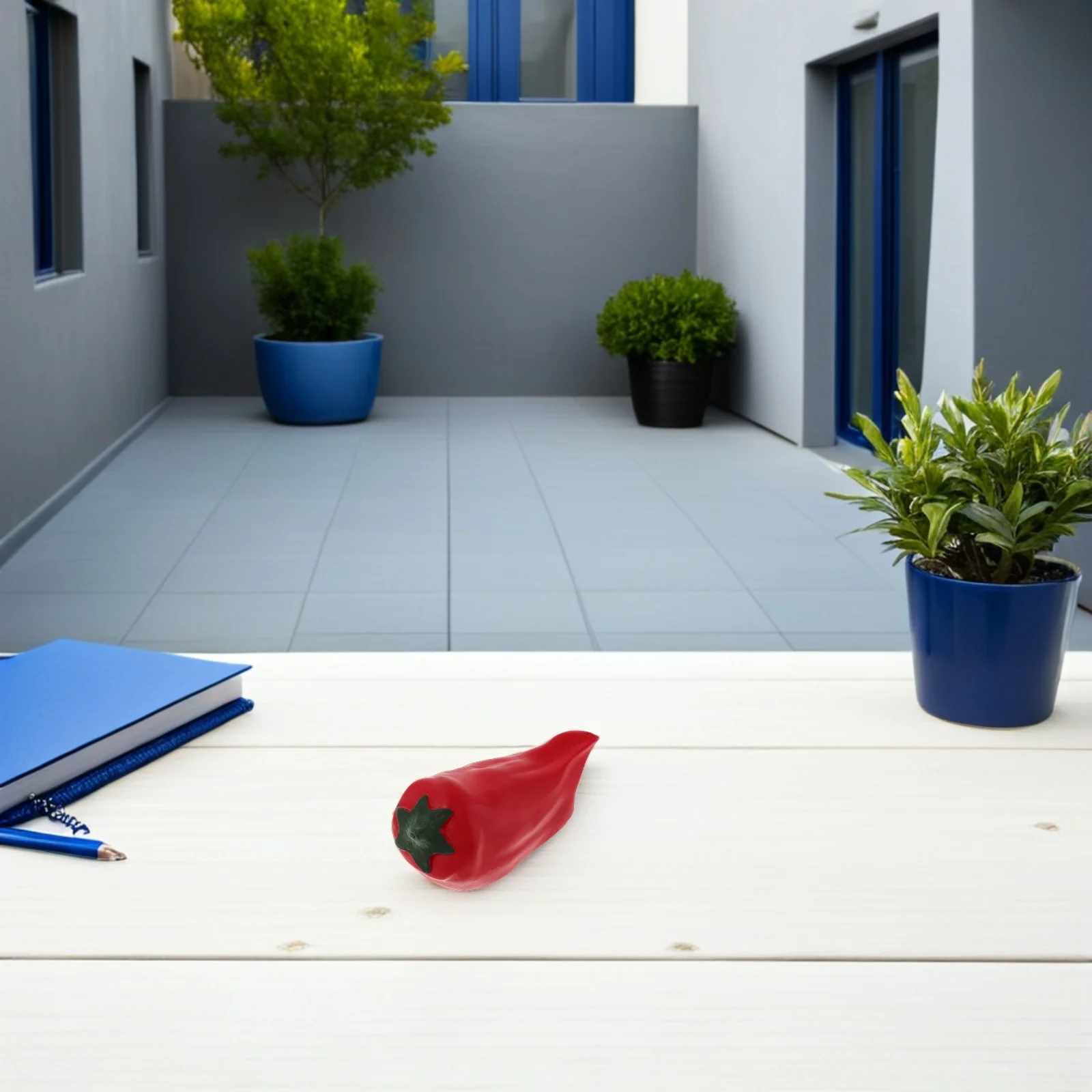 في الهواء الطلق صندوق مفاتيح مخفي الفلفل الحار على شكل الراتنج حديقة مفتاح إخفاء مانعة لتسرب الماء حصيف تخزين ساحة الشرفة حامل آمن الزخرفية