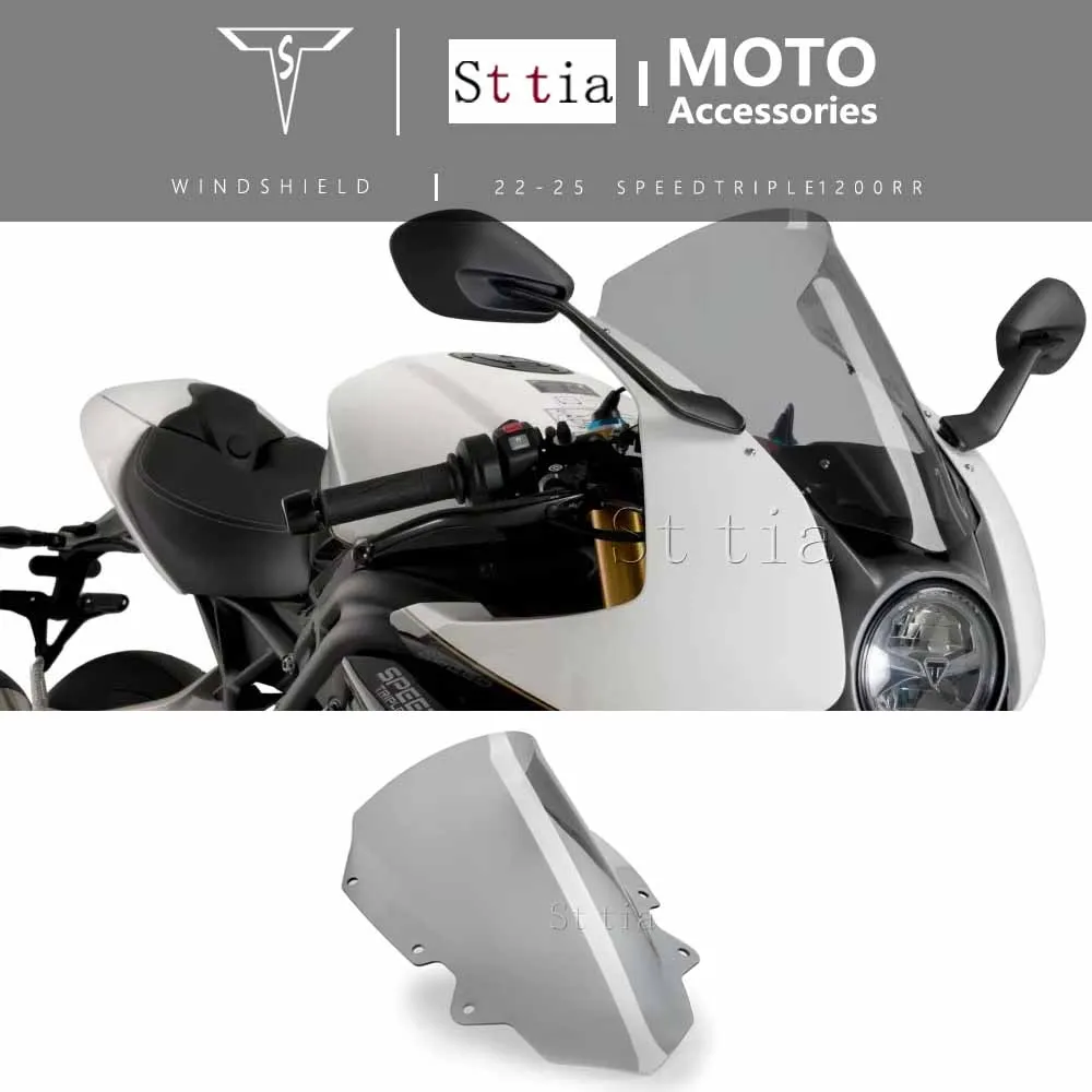 

Motorcycle Accessorie Windshield Windscreen Visor Wind Screen Deflector FOR Triumph Speed Triple 1200 RR 2022 - 2025