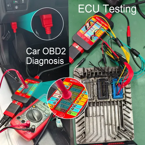 Imagen 2 del producto WOYO CTB007 PRO Caja de prueba CAN con interruptor incorporado de 120Ω para herramienta de prueba de ECU en el banco, detector de protocolo Vrms digital de 16 pines, caja de ruptura OBD2