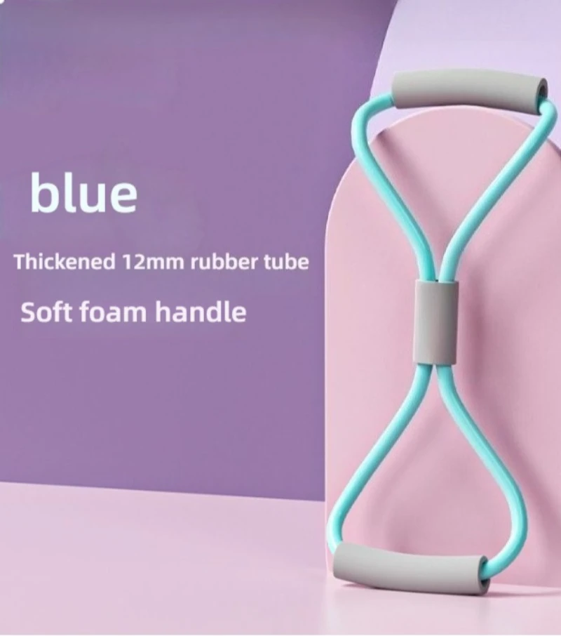 شريط الشد، شريط مقاومة لليوجا، موسع الصدر، 8 أشكال، أربطة مقاومة للياقة البدنية، تمرين كروسفيت، لون خالص