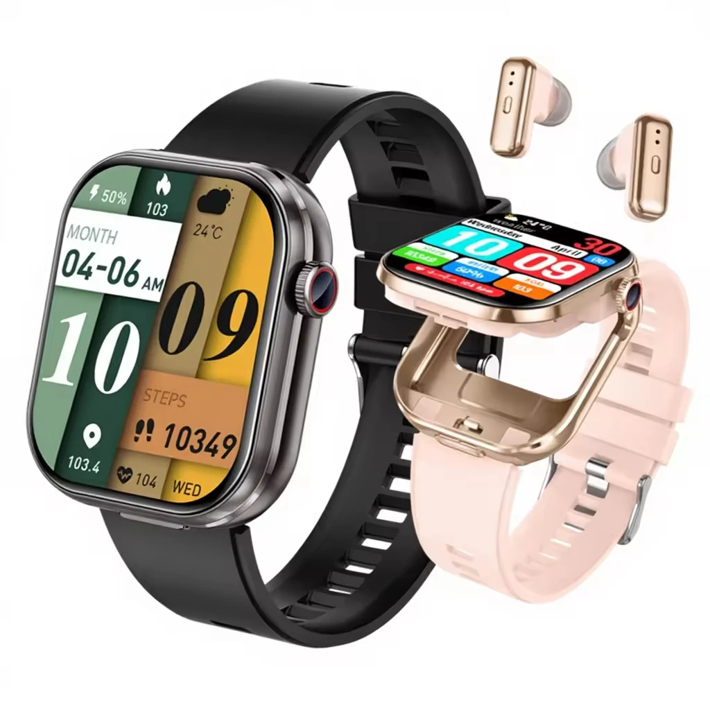 

Смарт-часы 2 в 1, наушники-вкладыши TWS, музыкальный плеер T99, BT-вызовы, пульс, кровяное давление, спортивные умные часы