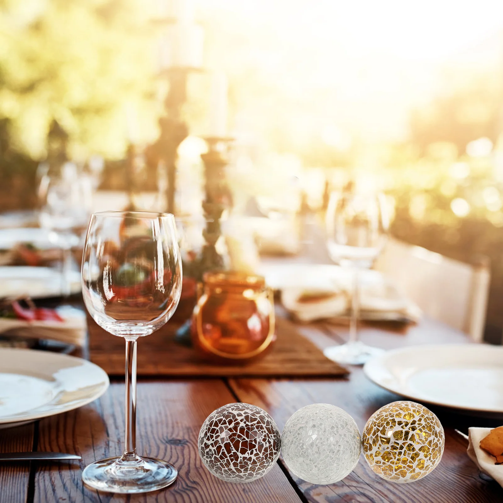 

6Pcs Glass Orb Decorations Eyecatching Design Ideal Gift for Friends Family Colleagues Neighbors Interior Style Enhancer