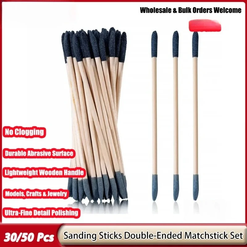 Nail Polish Double Headed Black Gauze Orange Wooden Stick Double Detachable Head Carving Cleaning Nail Surface Wooden Stick Tool